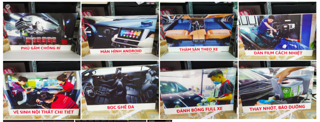 decal boi fomex trang tri xe